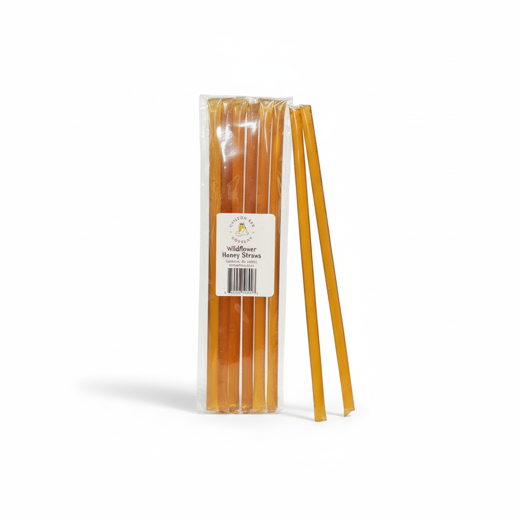 Alabama wildflower honey straws package - pure raw honey sticks from Chilton Bee Company