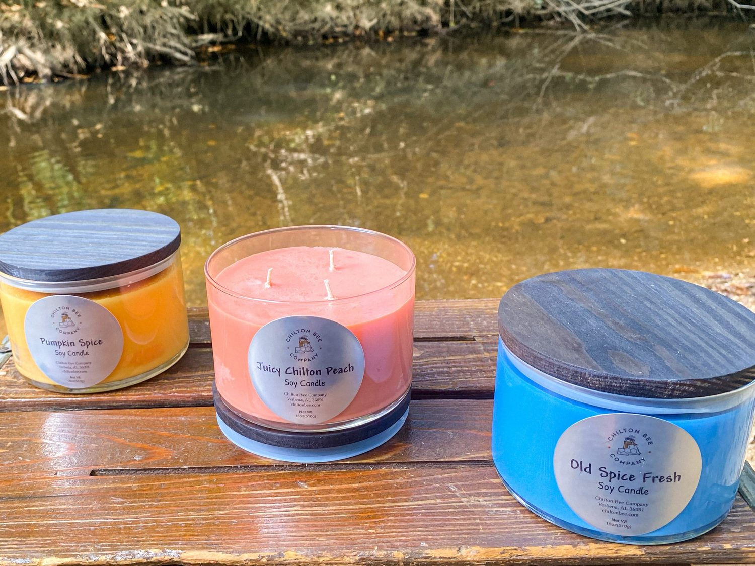3 Wick Soy Candle Natural Soy Wax - Chilton bee company 